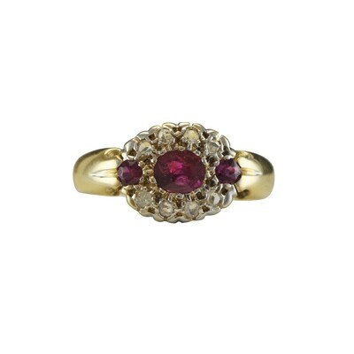 East to West Ruby and Diamond Cluster
