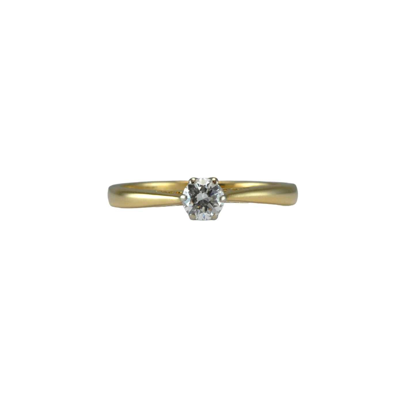 18ct Gold Single Diamond Ring