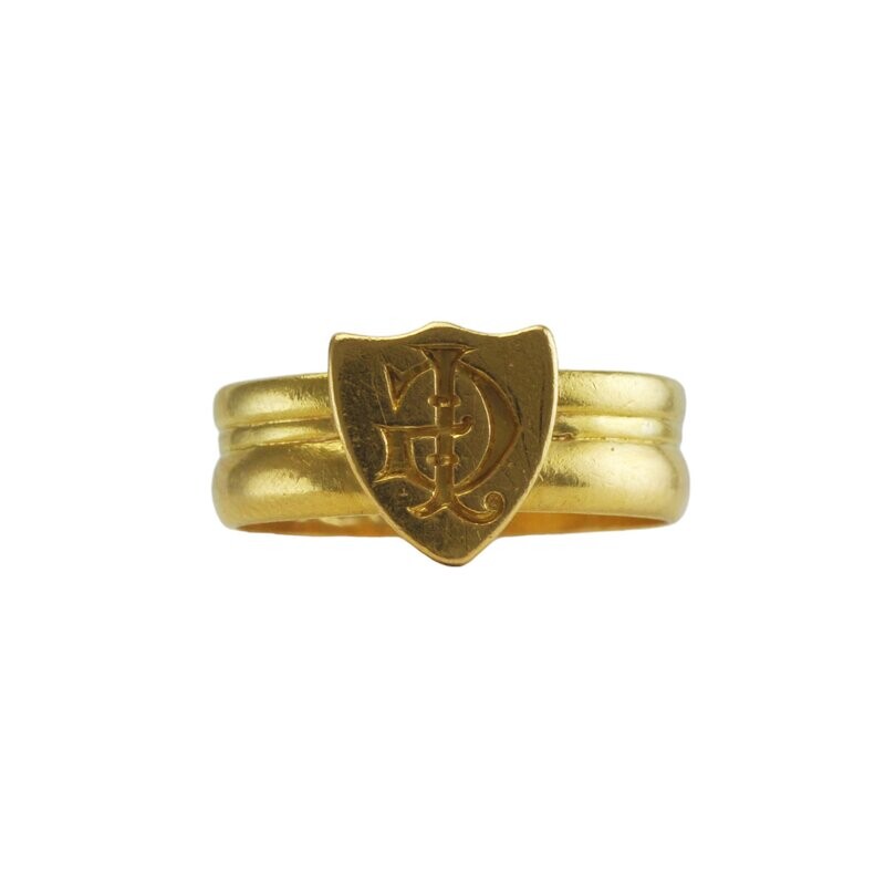 Georgian ‘GI’ Engraved Shield Ring