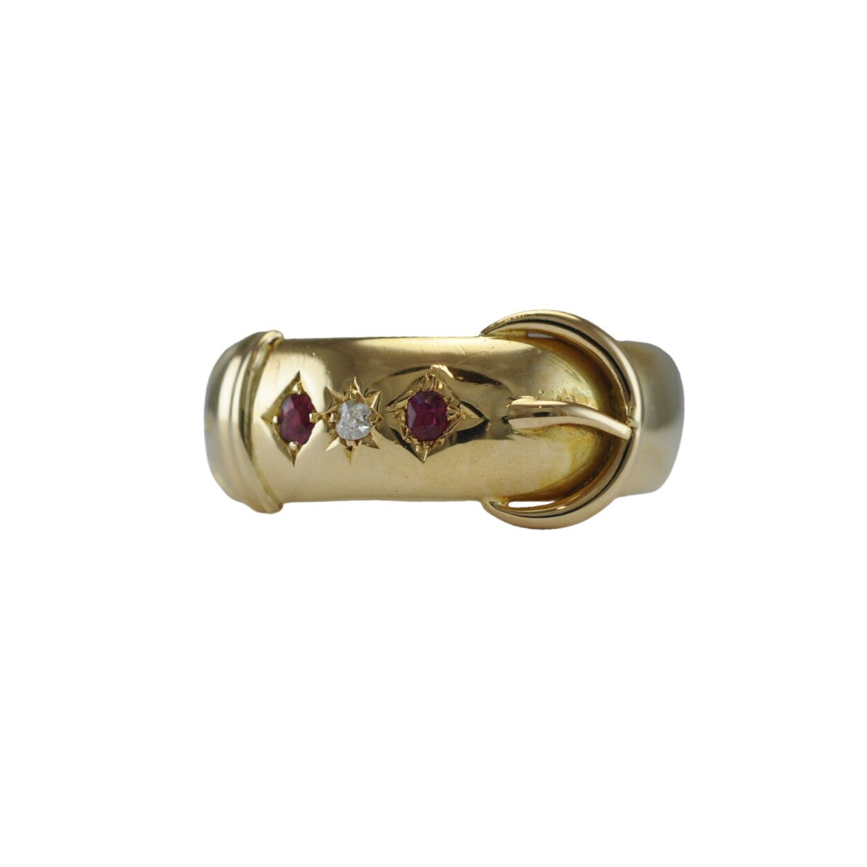 Heavy 18ct Gold Buckle Ring