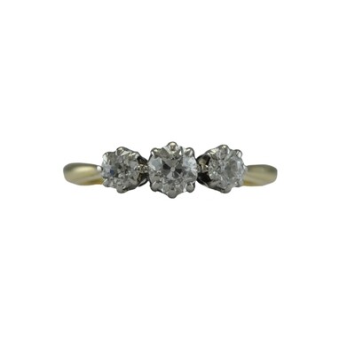 1950s Three Stone Diamond Ring - RESERVED