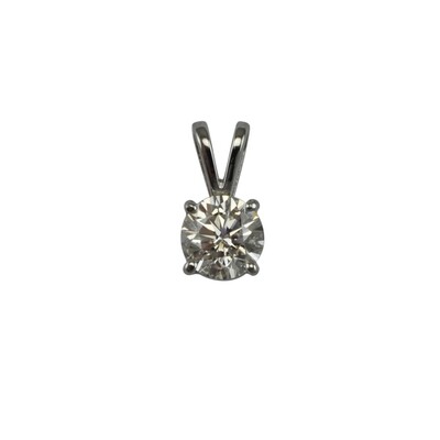 14ct White Gold Diamond Pendant