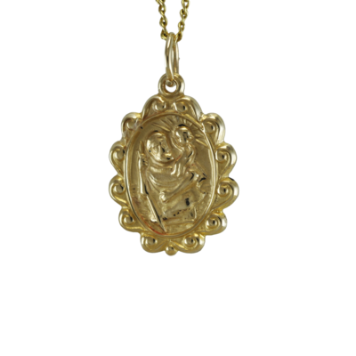 9ct Gold Oval St Christopher