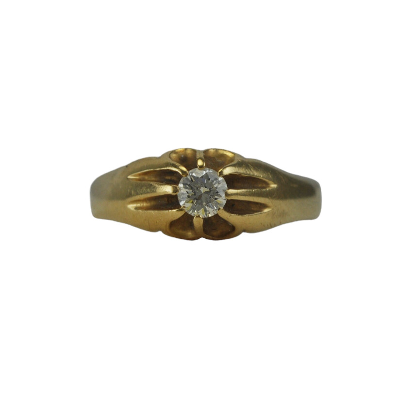 Mens Diamond Signet Ring