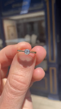 Rub-over Set Solitaire Diamond Ring