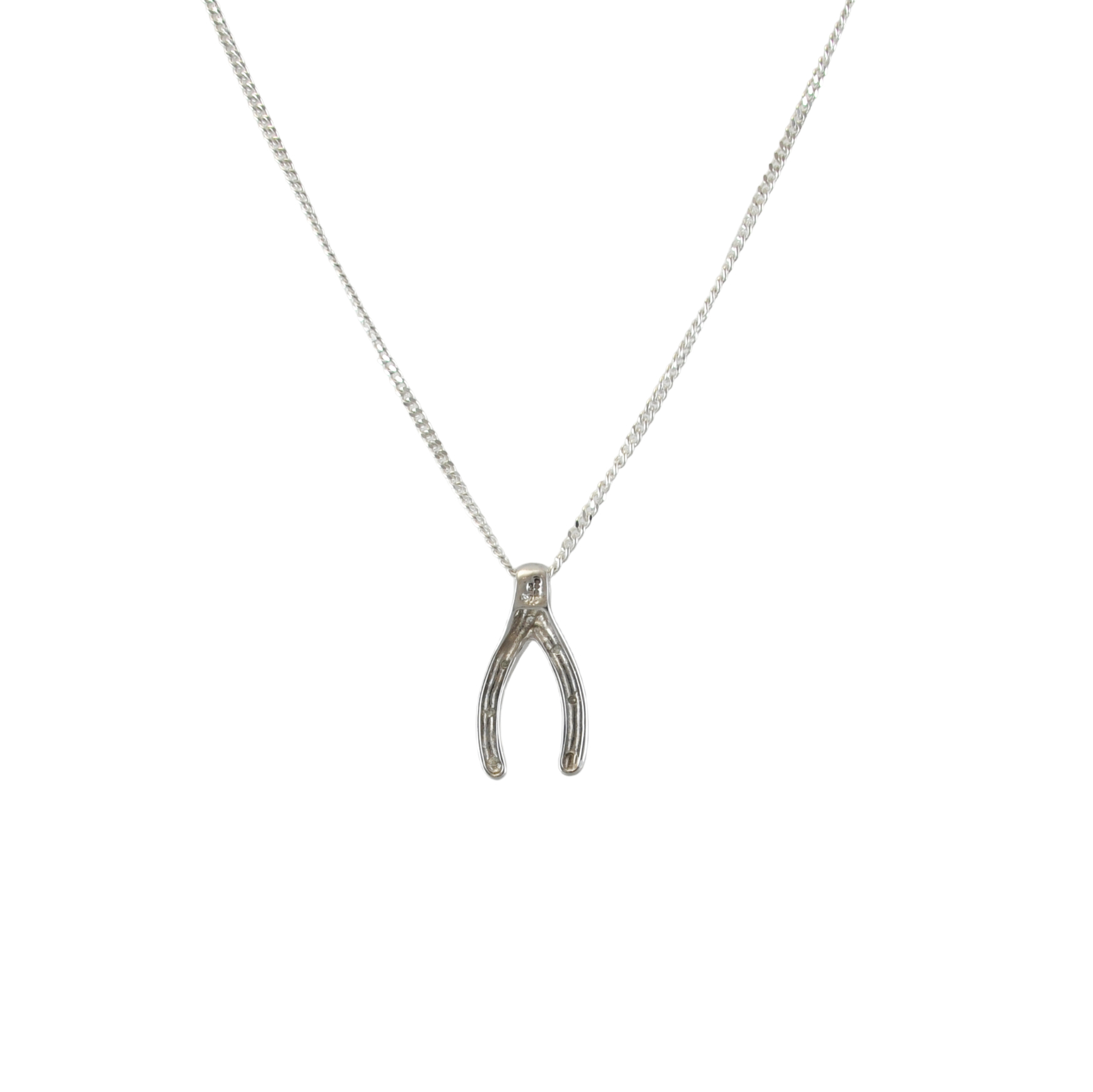 Wishbone necklace hotsell white gold