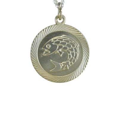 Pisces Zodiac Silver Pendant