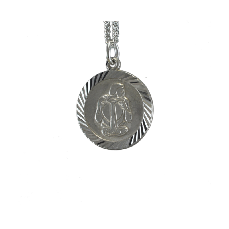 Aquarius Zodiac Silver Pendant