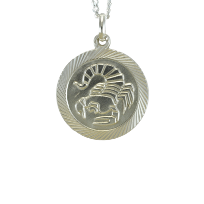 Scorpio Zodiac Silver Pendant