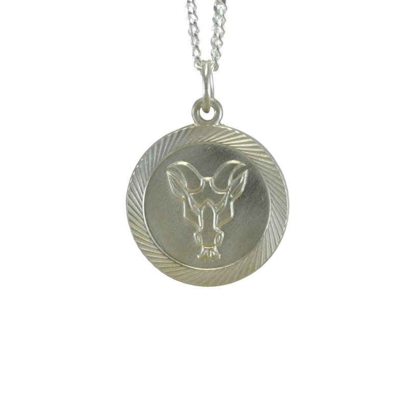 Capricorn Zodiac Silver Pendant