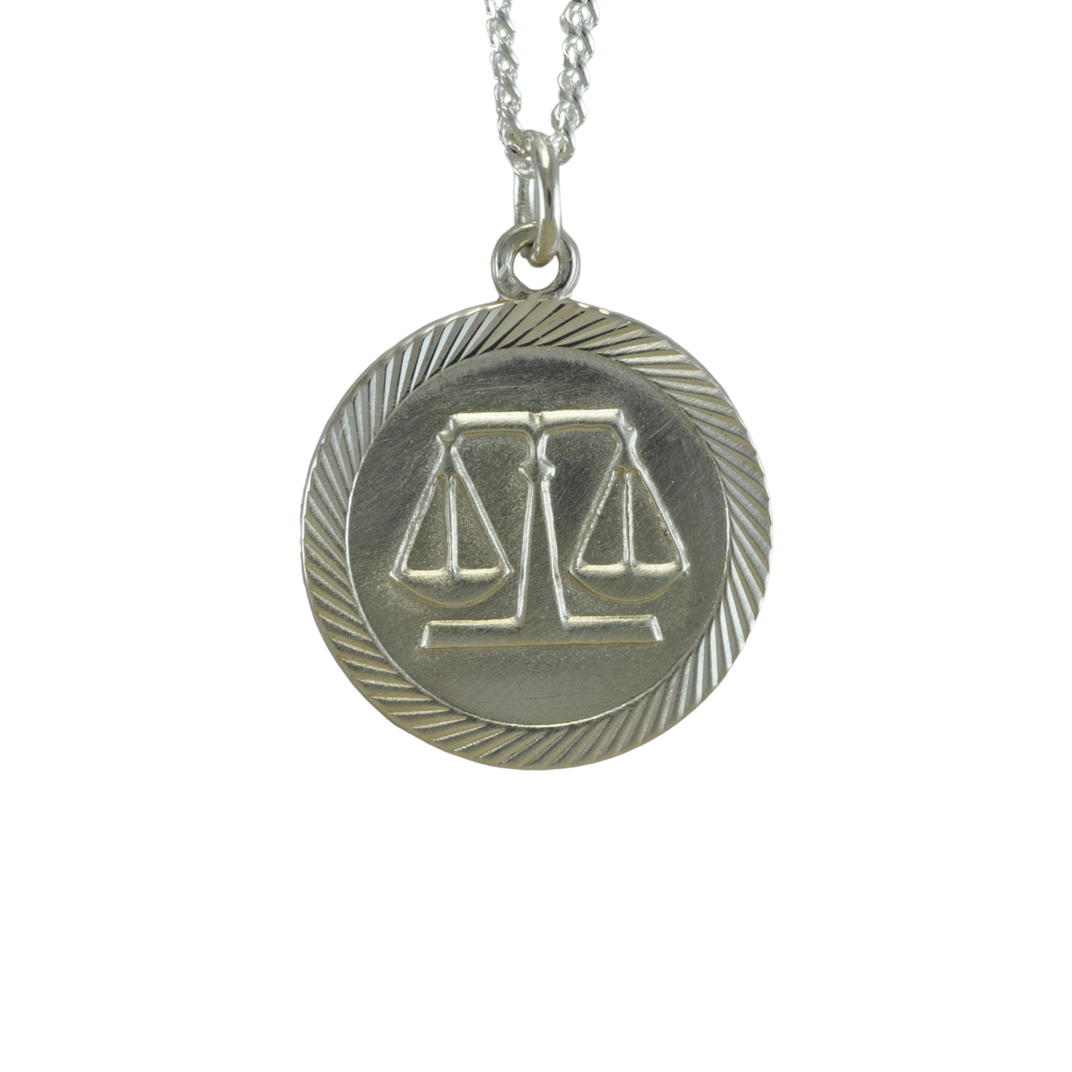 Libra Zodiac Silver Pendant