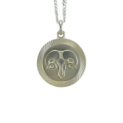 Aries Zodiac Silver Pendant