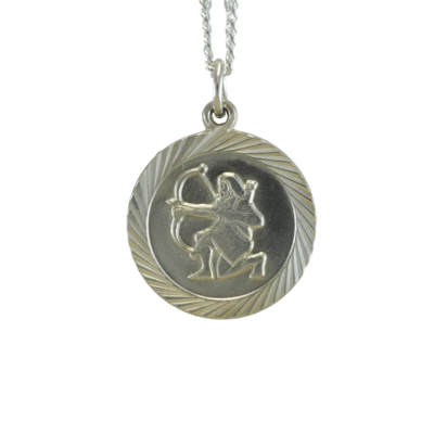 Sagittarius Zodiac Silver Pendant