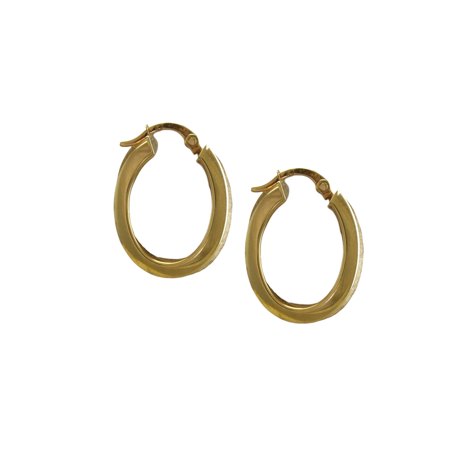 9ct Wide Hoop Earrings