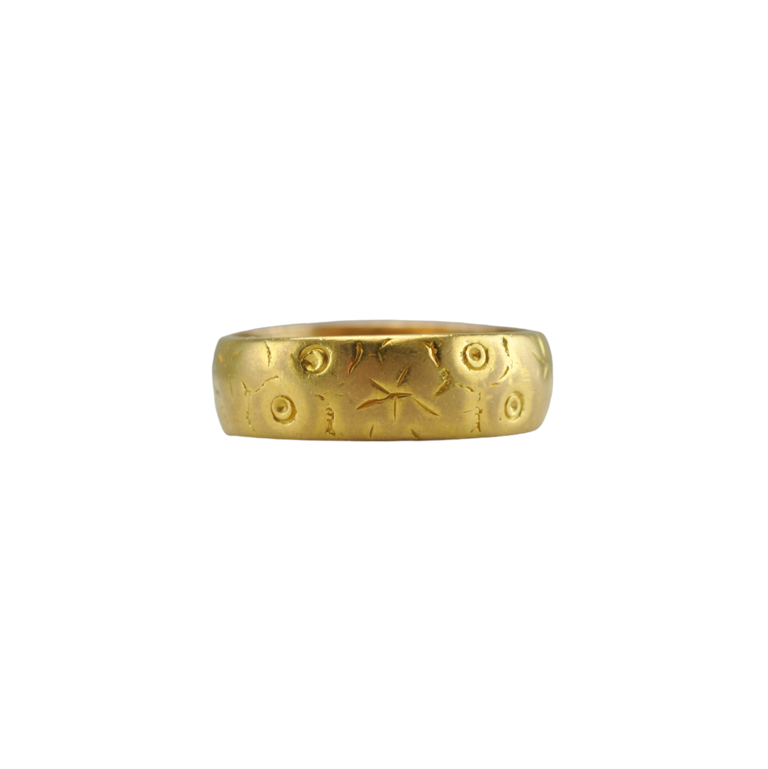 22ct Patterned Wedding Band