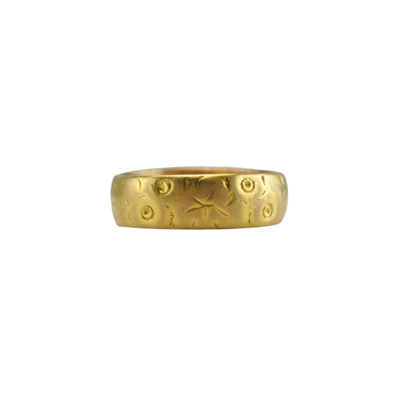 22ct Patterned Wedding Band