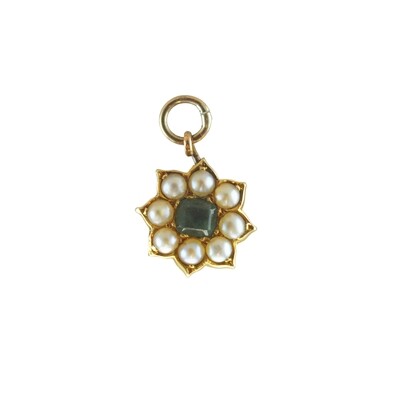 Aquamarine & Pearl Star Pendant
