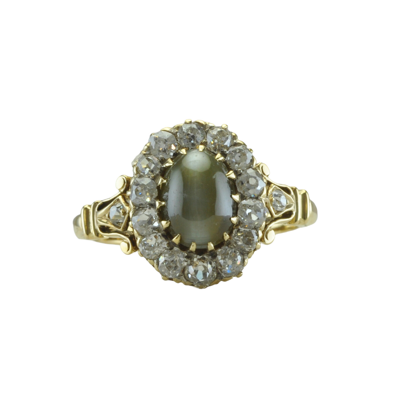 Antique Cat’s Eye Cluster Ring