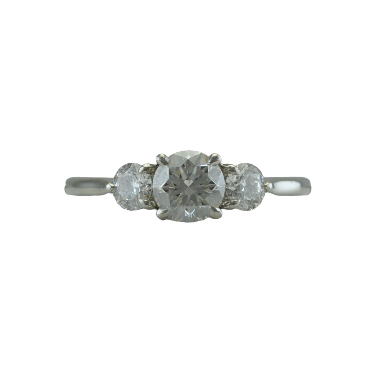 Platinum Diamond Three-Stone Ring