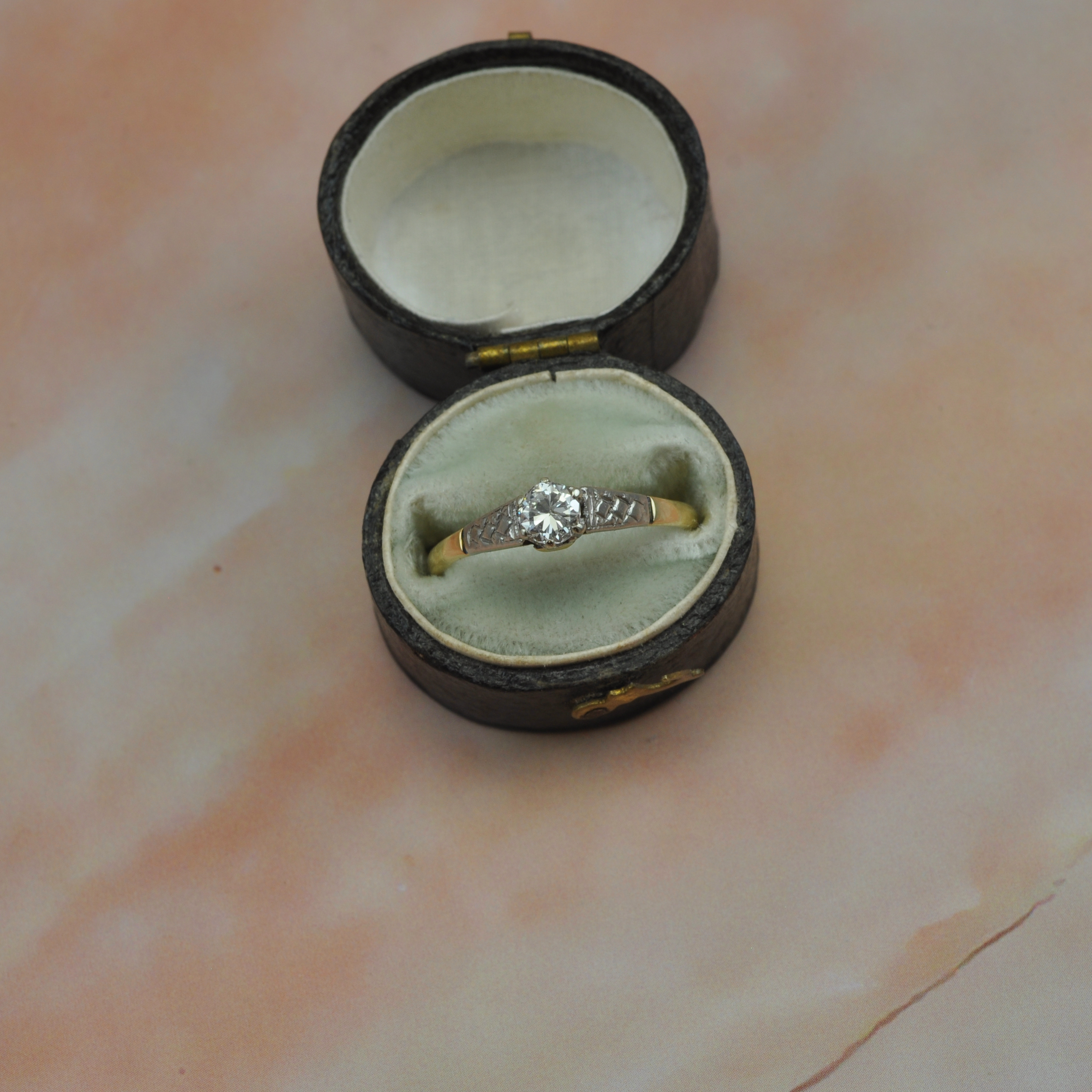 Antique Quarter Carat Diamond Engagement Ring