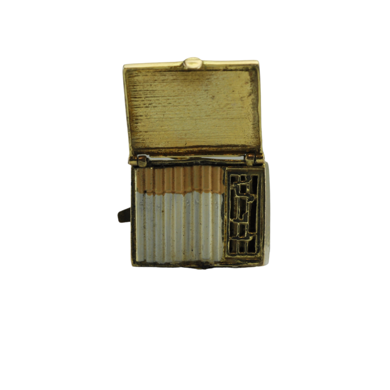 9ct Gold Musical Cigarette Box Charm