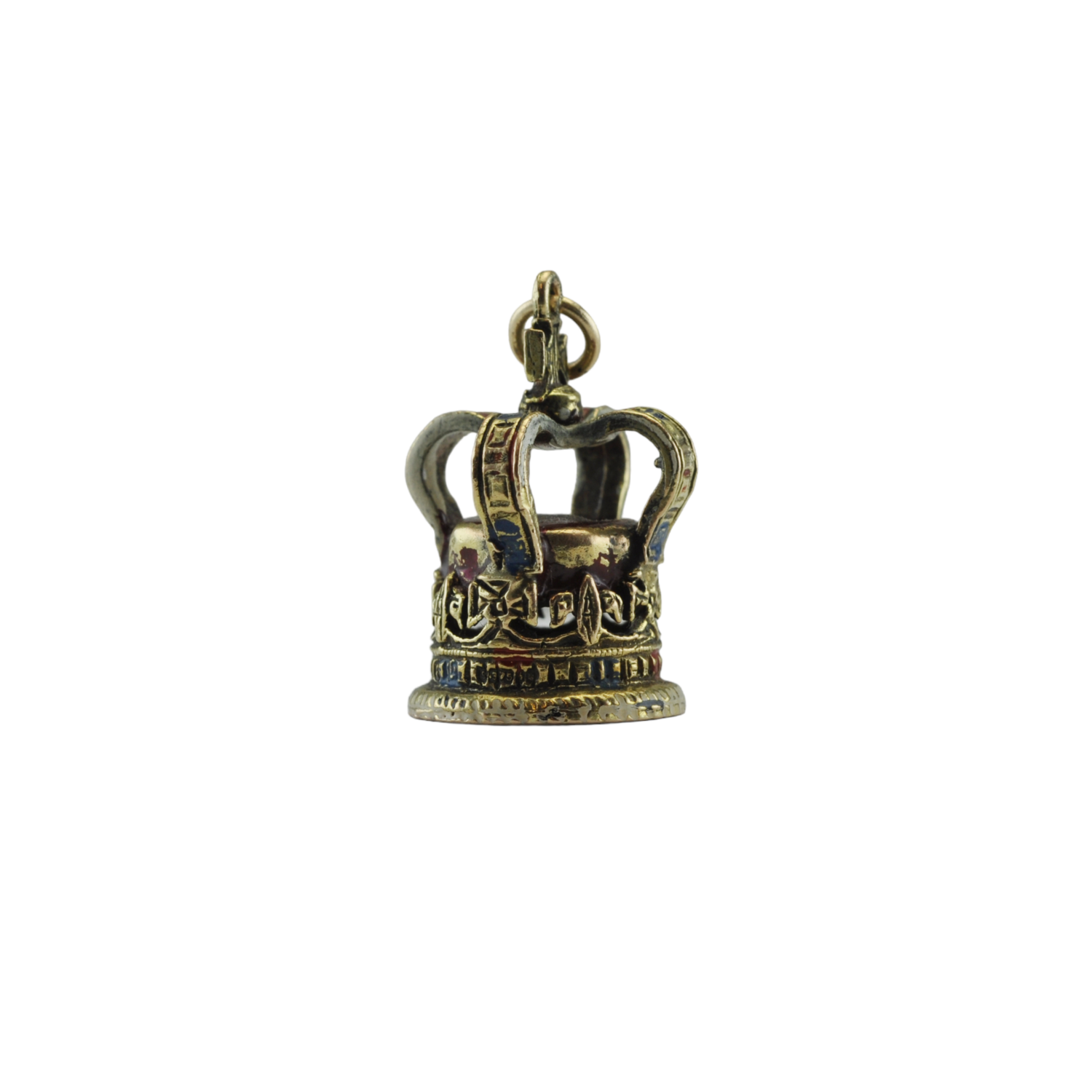 Enamel 9ct Gold Crown Charm