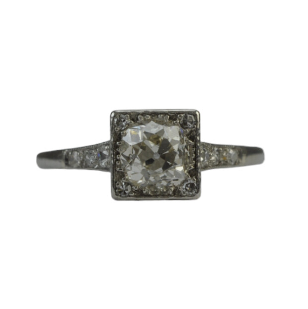 Antique old cut diamond engagement ring - RESERVED