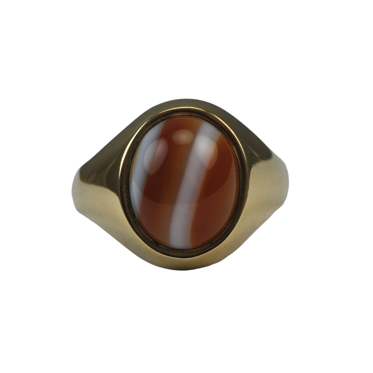 1970s Agate Signet Ring