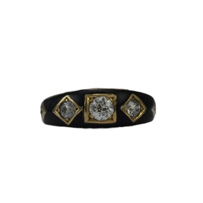 Victorian Diamond Mourning Ring