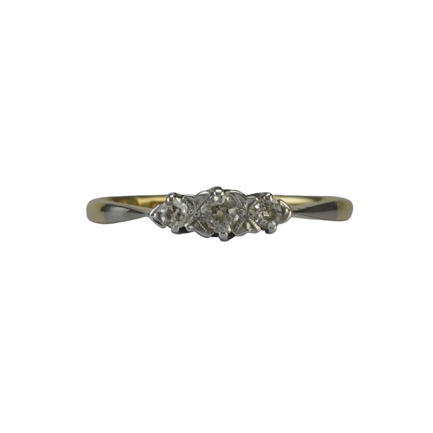 Art Deco Three Stone Diamond Ring - RESERVED