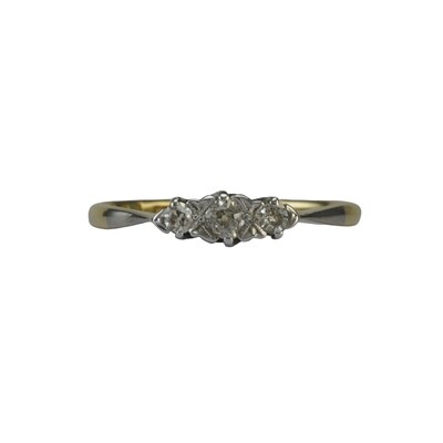 Art Deco Three Stone Diamond Ring - RESERVED