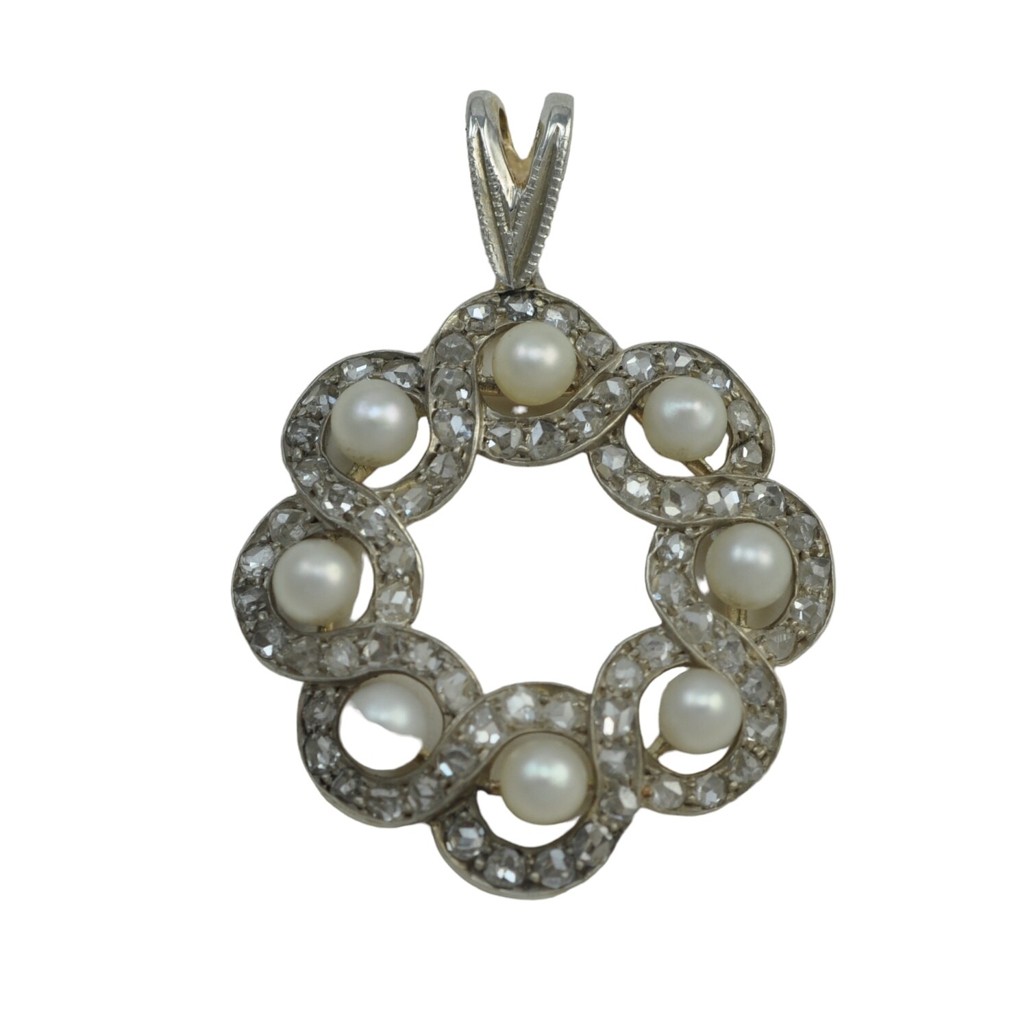 Antique Pearl and Diamond Pendant