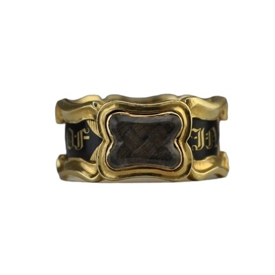 Mourning Ring With Lock of Hair