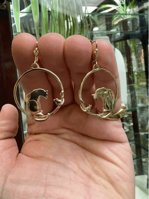 Cat and Mouse Earrings