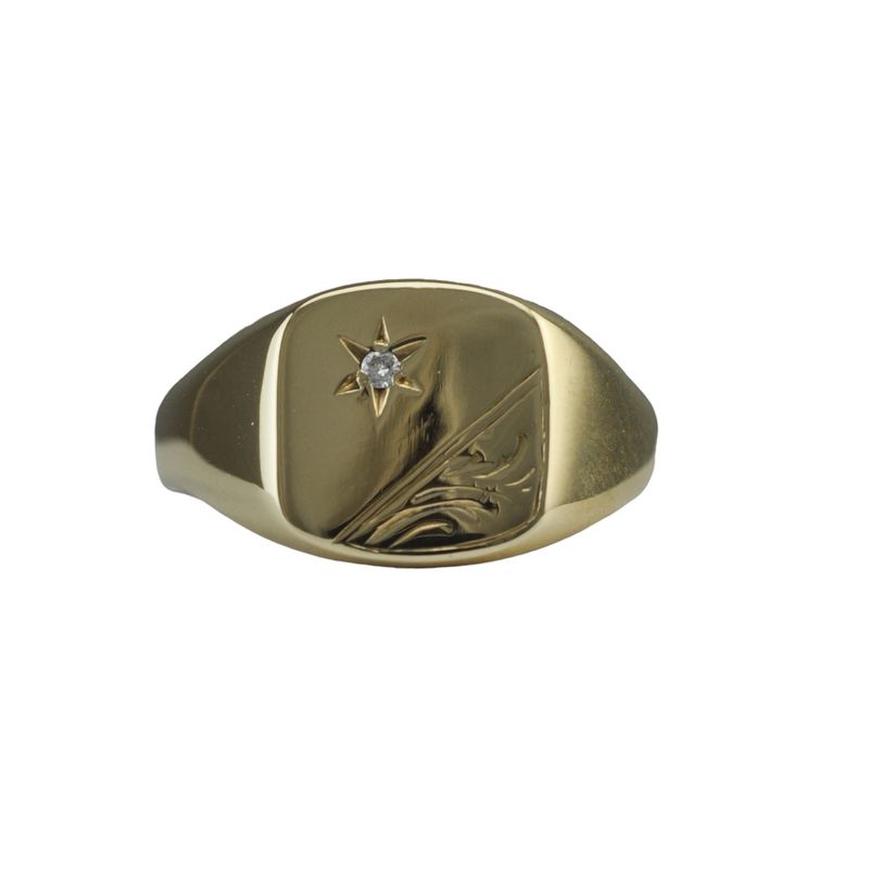 Chunky Early 1990s Signet Ring