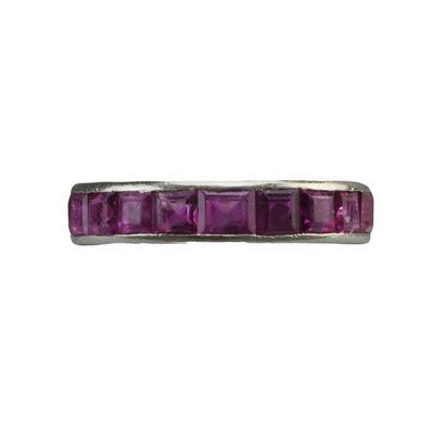 Antique Synthetic Ruby Eternity Ring