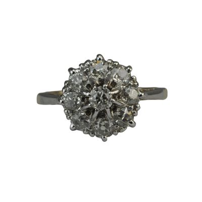 Antique Old Cut Diamond Cluster Ring