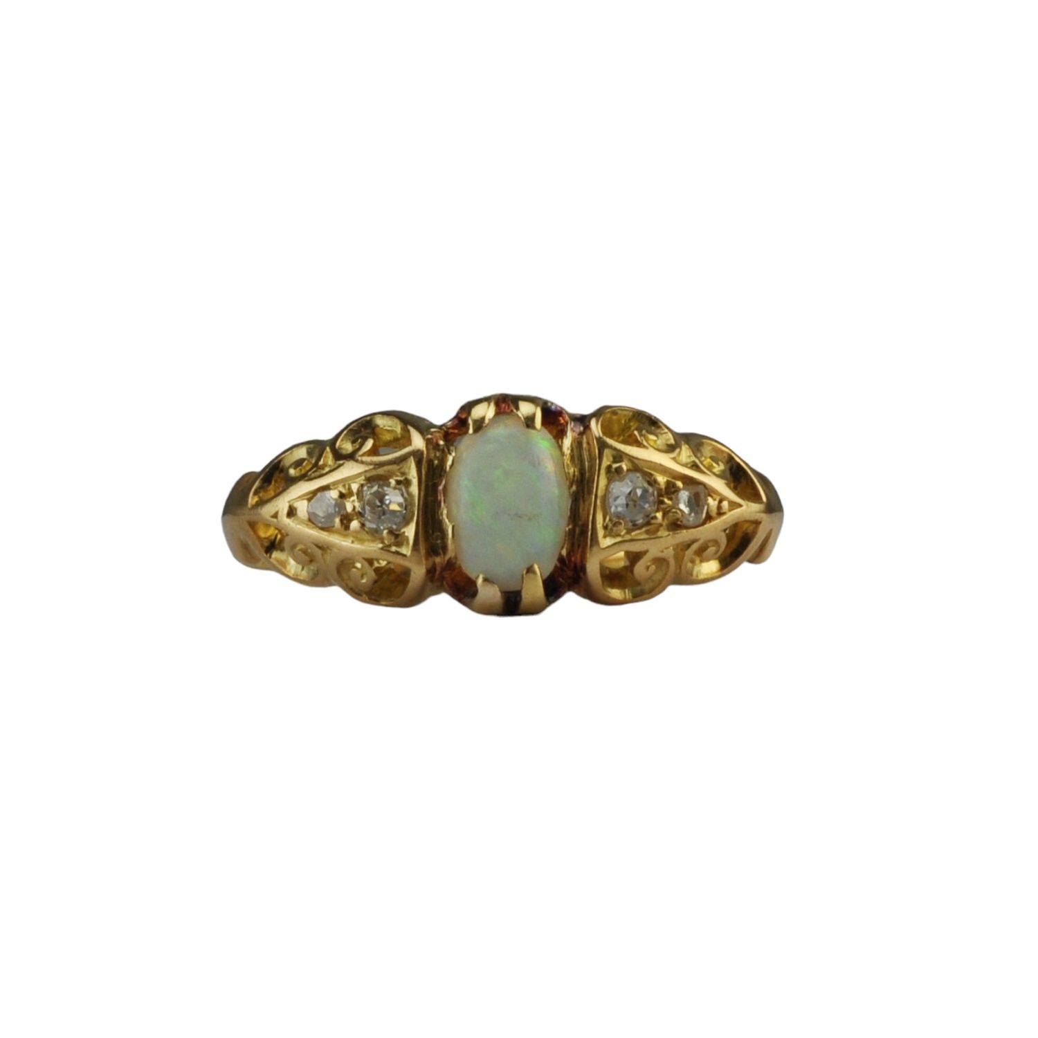 Antique Opal and Diamond Ring