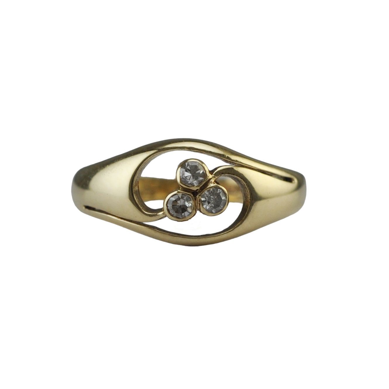 1980s diamond Triskelion ring - RESERVED