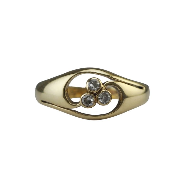 1980s diamond Triskelion ring - RESERVED