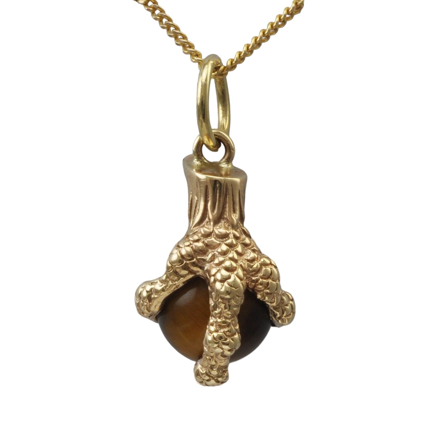 Vintage Tiger’s Eye Claw Pendant