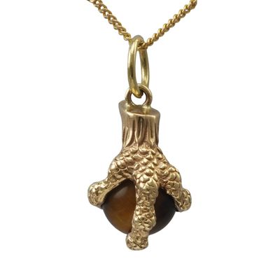 Vintage Tiger’s Eye Claw Pendant
