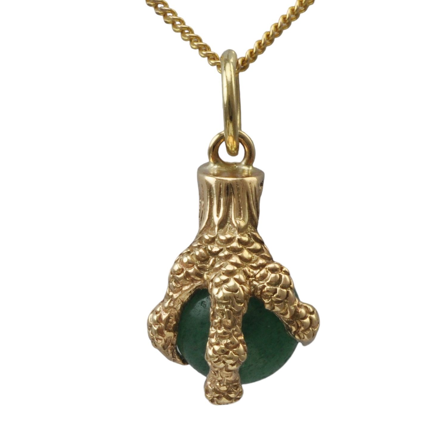 Vintage Aventurine Quartz Claw Pendant
