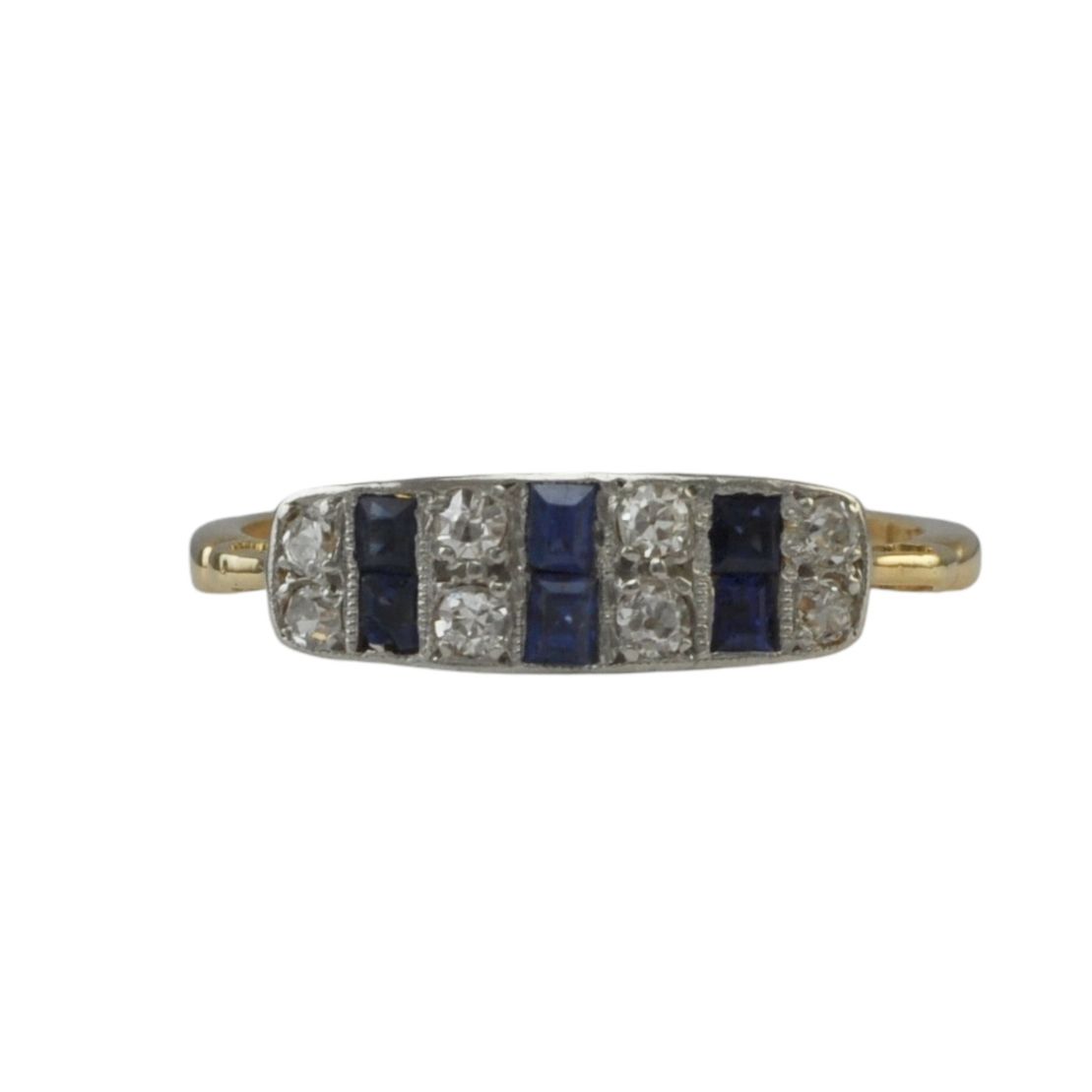 Edwardian Sapphire and Diamond Ring