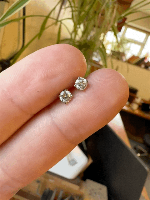 Diamond Stud Earrings - SOLD
