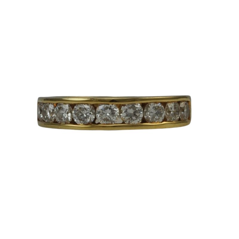 18ct Nine Stone Diamond Half Eternity Ring