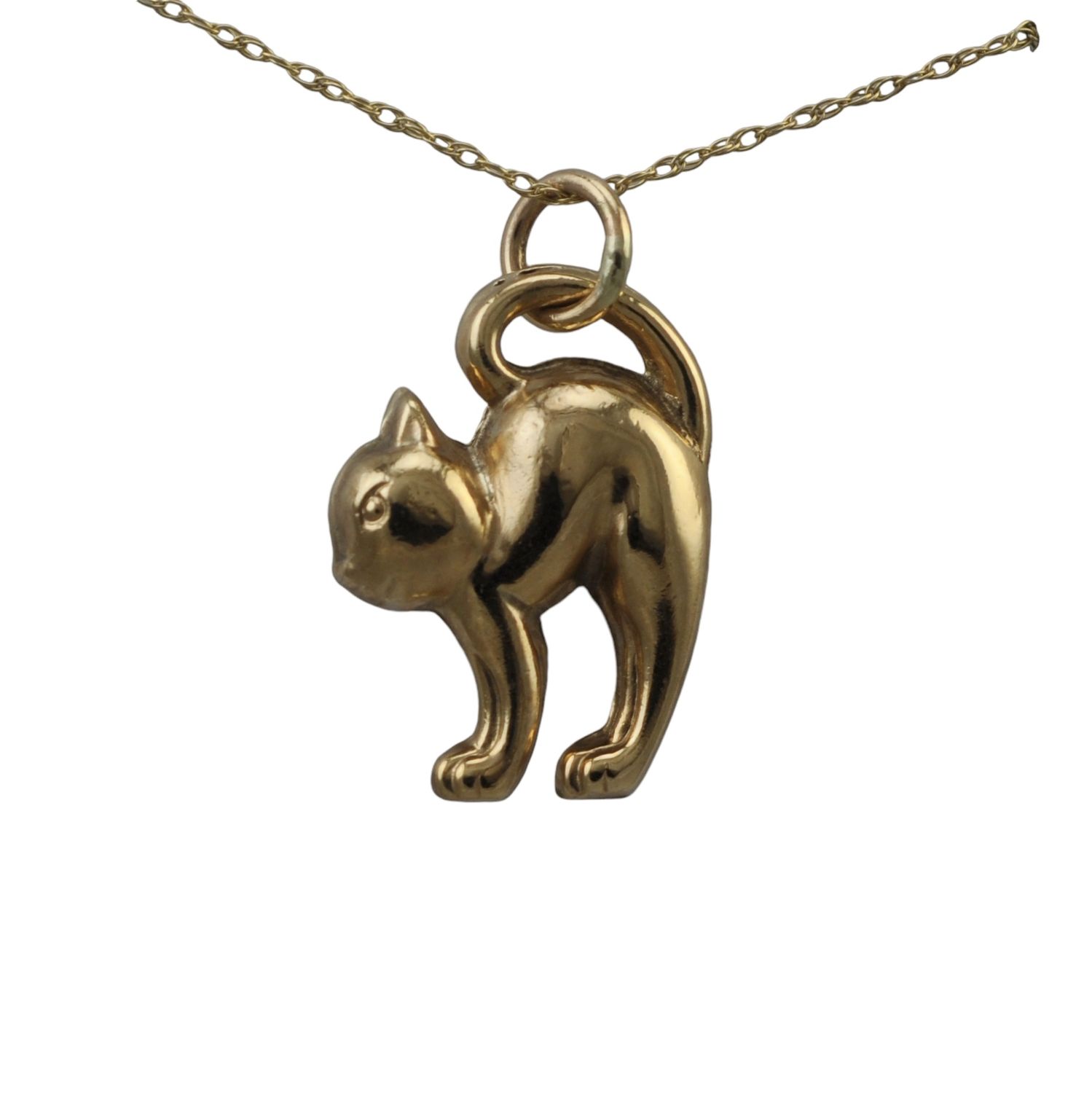 9ct Stretching Cat Charm - SOLD