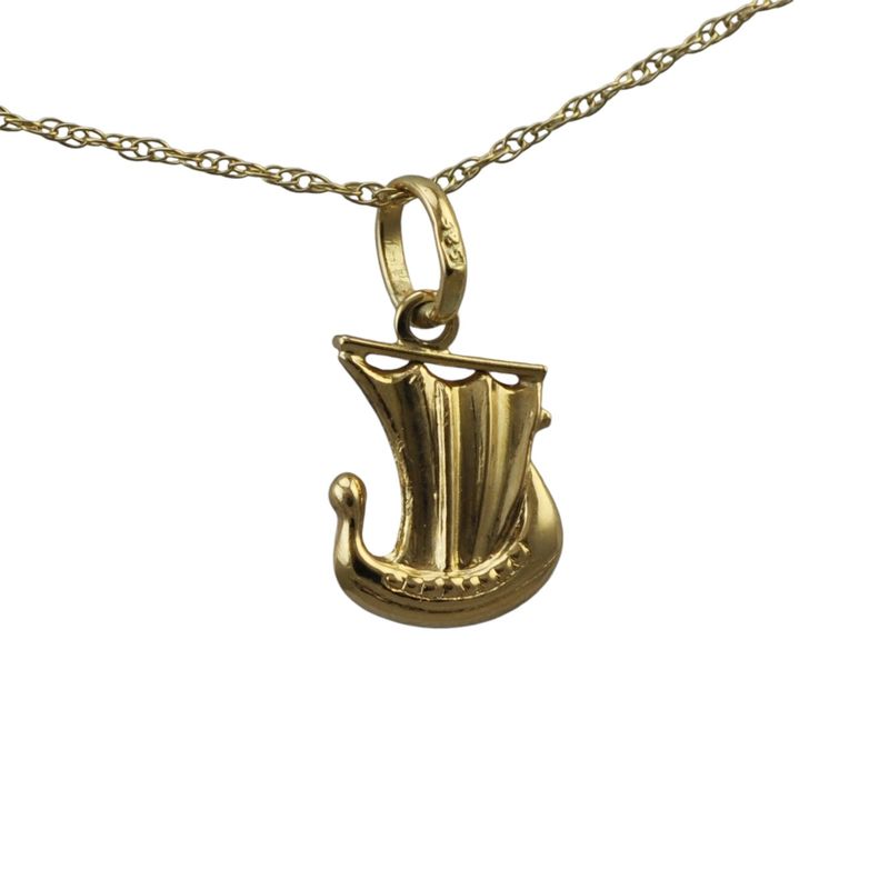 14ct Gold Viking Ship Charm - Reserved