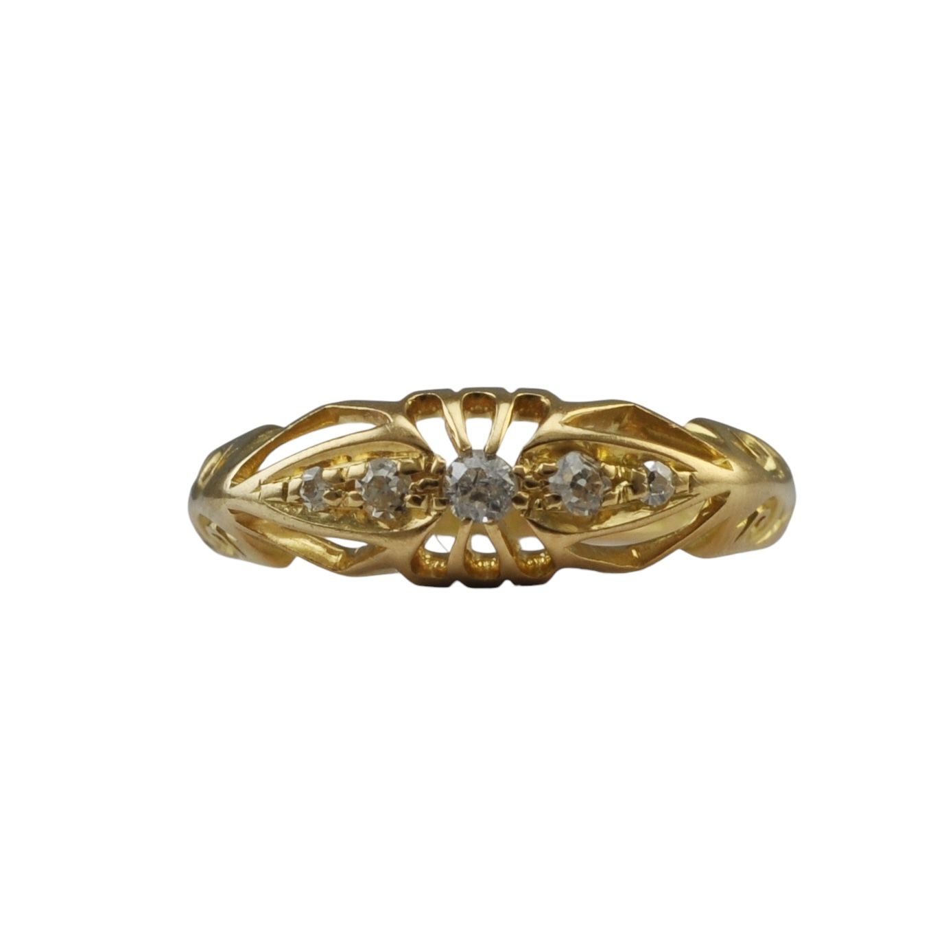 Antique 18ct Gold Five Stone Diamond Ring - SOLD