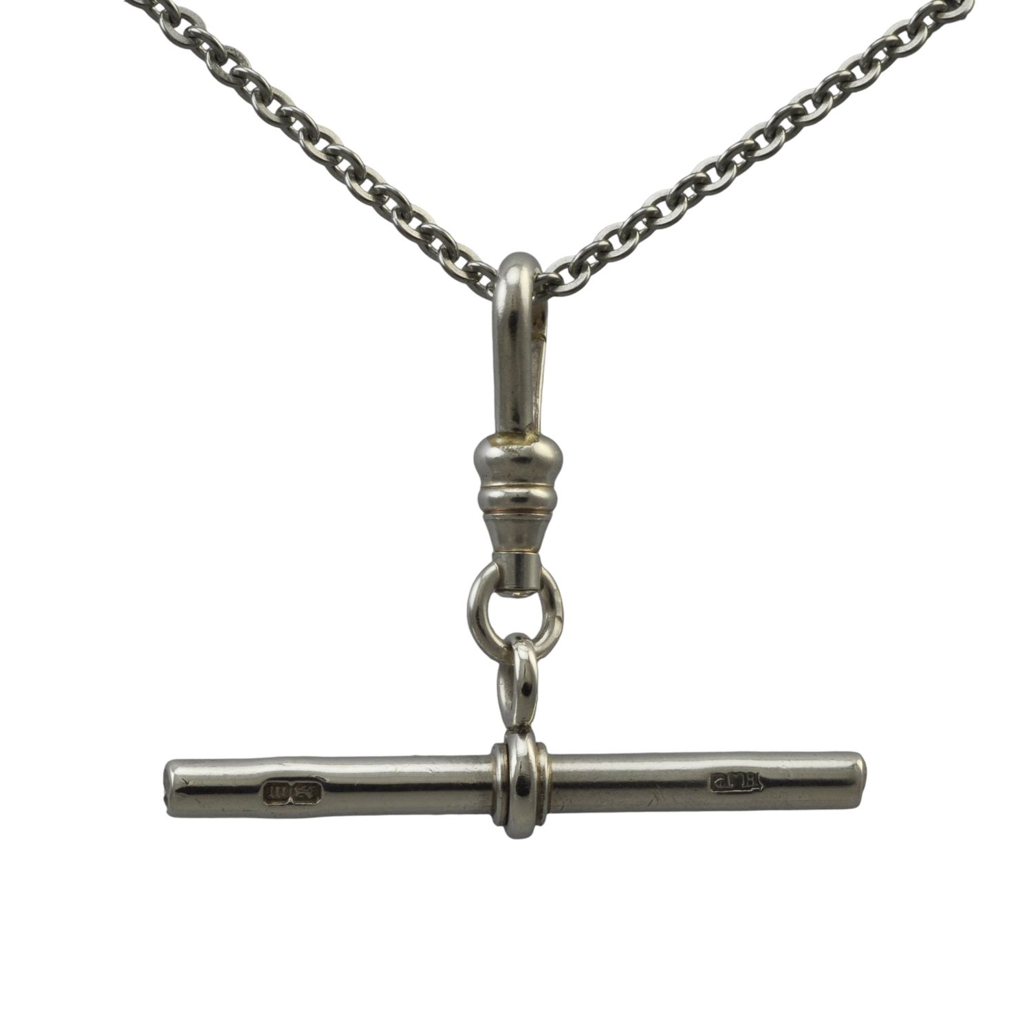 Diamond Set Silver T Bar